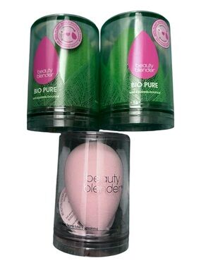 BRAND NEW beautyblender Bio Pure & Bubblegum Pink Makeup Sponges - Set of 3